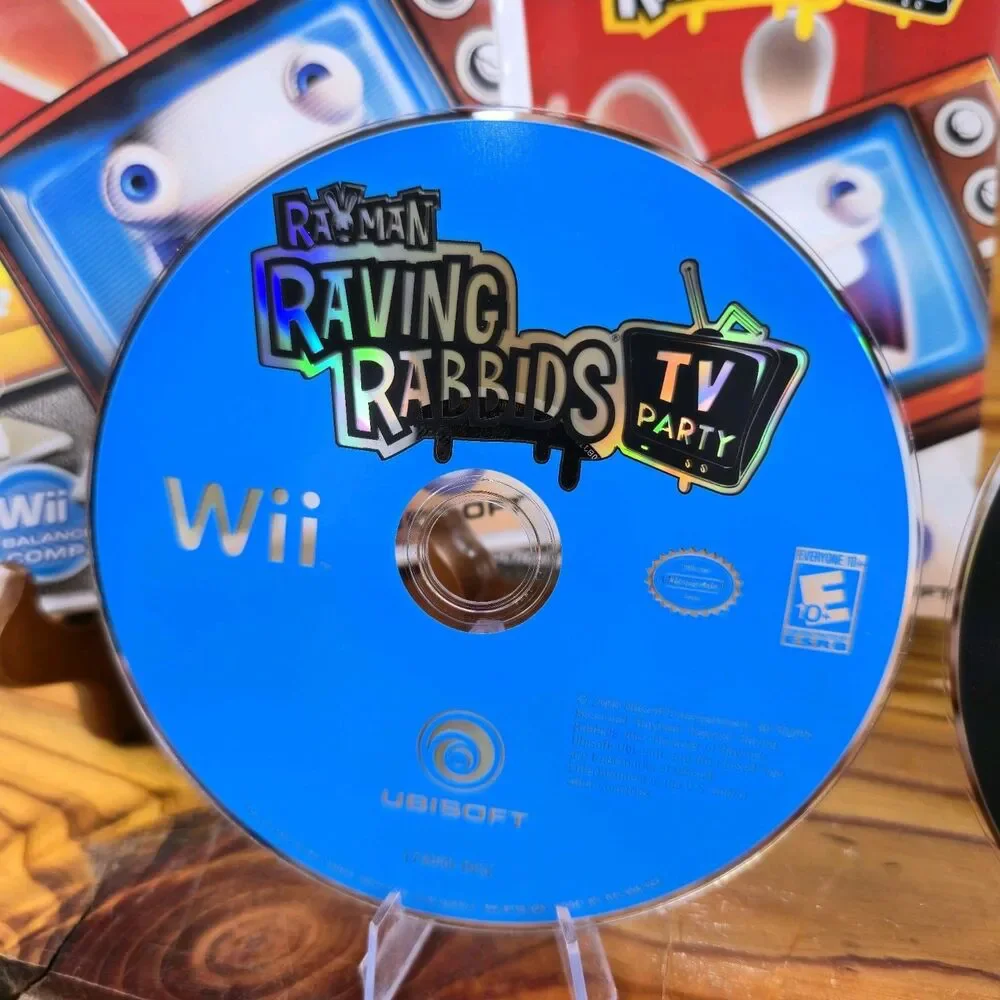 2 GAMES RAYMAN RAVING RABBIDS 2 & TV PARTY Nintendo Wii Minty (READ!!!)